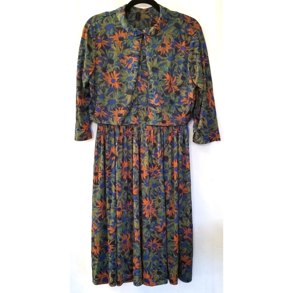 Vintage Mode O' Day 1960s Dress Sunflower Daisy Floral